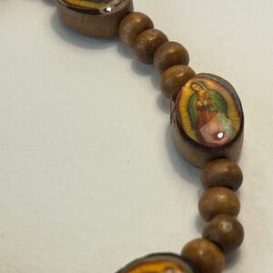Our Lady of Guadalupe Wooden Beaded Bracelet